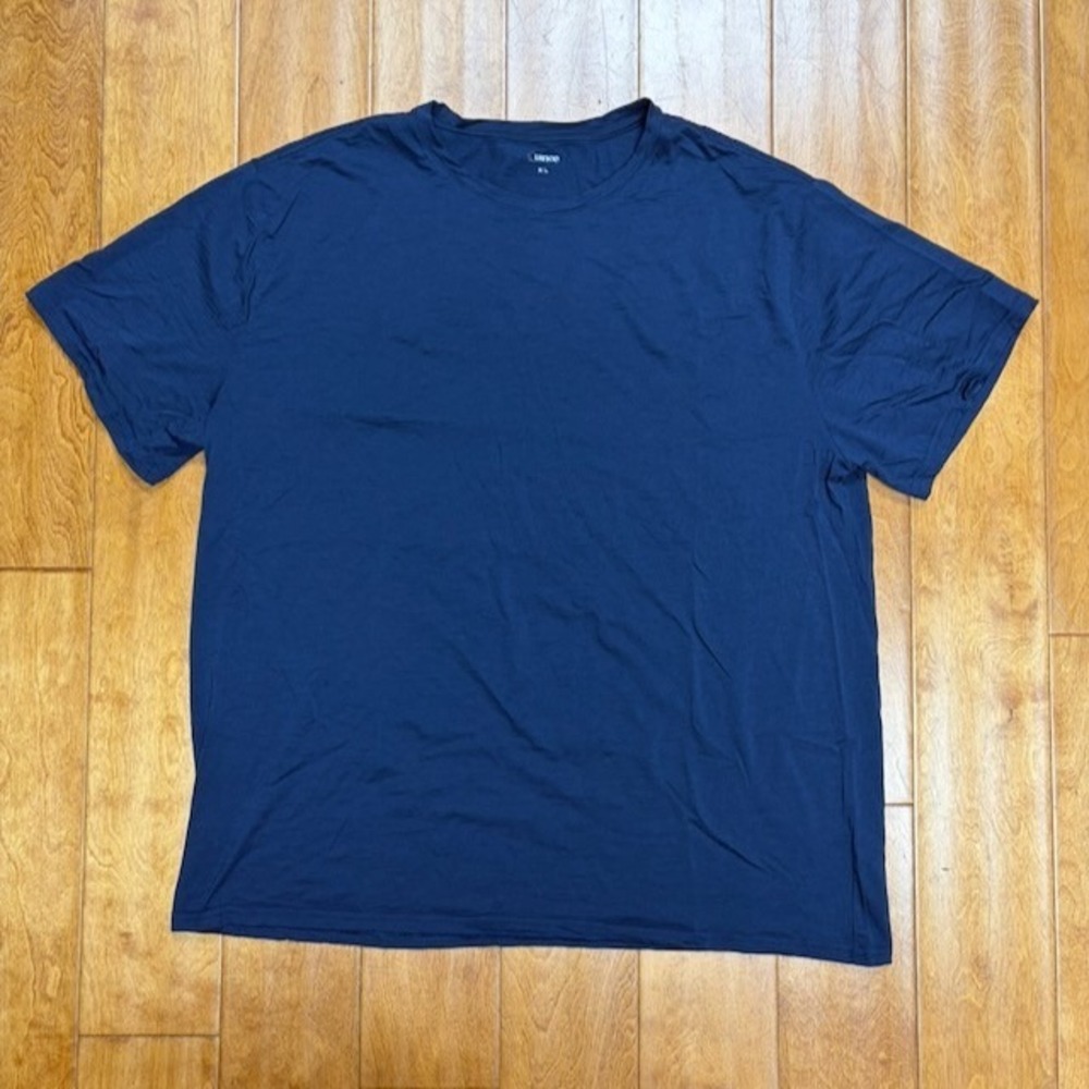 Quince Mens 100% Merino Wool All-Season Base Layer Tee Navy Short Sleeve XXL